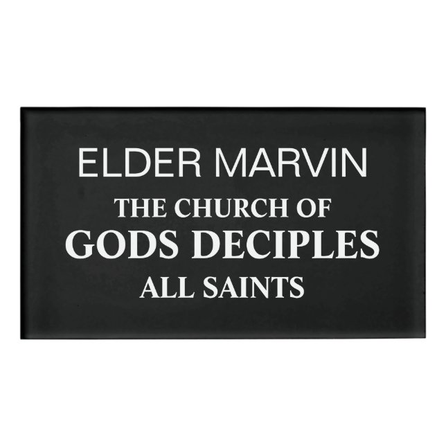 Etiqueta De Nombre Gods Witness Personalized (Anverso)