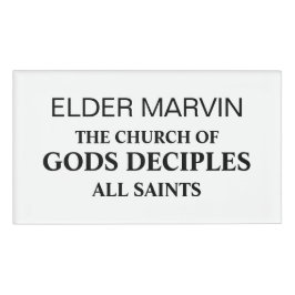 Etiqueta De Nombre Gods Witness Personalized