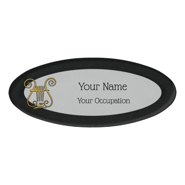Etiqueta De Nombre Golden Lyre (Anverso)