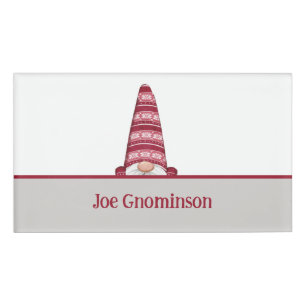 Etiqueta De Nombre Gorra de puntos Gnome Personalizado Textos