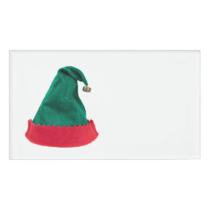Etiqueta De Nombre Gorra del duende del navidad
