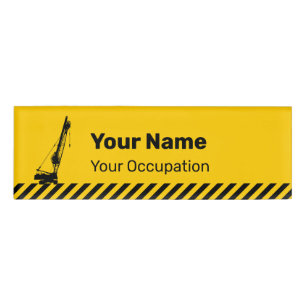 Etiqueta De Nombre Grúa de construcción