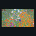 Etiqueta De Nombre Gustav Klimt Flor Jardín Naturaleza<br><div class="desc">Un bonito cuadro del jardín,  un cuadro clásico de Gustav Klimt,  llamado Cottage Garden,  o Bauergarten,  1907,  que se encuentra cerca de un jardín de flores,  un cuadro de flores de colores.</div>