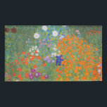 Etiqueta De Nombre Gustav Klimt Flor Jardín Naturaleza<br><div class="desc">Un bonito cuadro del jardín,  un cuadro clásico de Gustav Klimt,  llamado Cottage Garden,  o Bauergarten,  1907,  que se encuentra cerca de un jardín de flores,  un cuadro de flores de colores.</div>