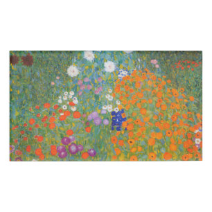 Etiqueta De Nombre Gustav Klimt Flor Jardín Naturaleza
