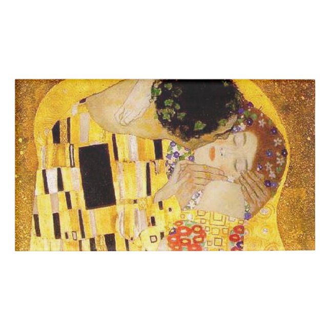 Etiqueta De Nombre Gustav Klimt La Pintura Clásica Del Beso (Anverso)
