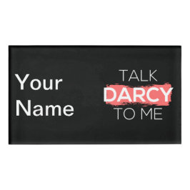 Etiqueta De Nombre Hable Darcy Conmigo