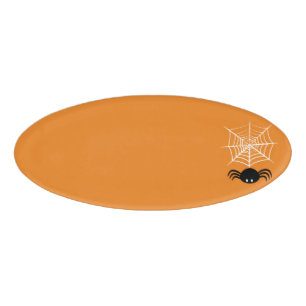 Etiqueta De Nombre Halloween Spider Web