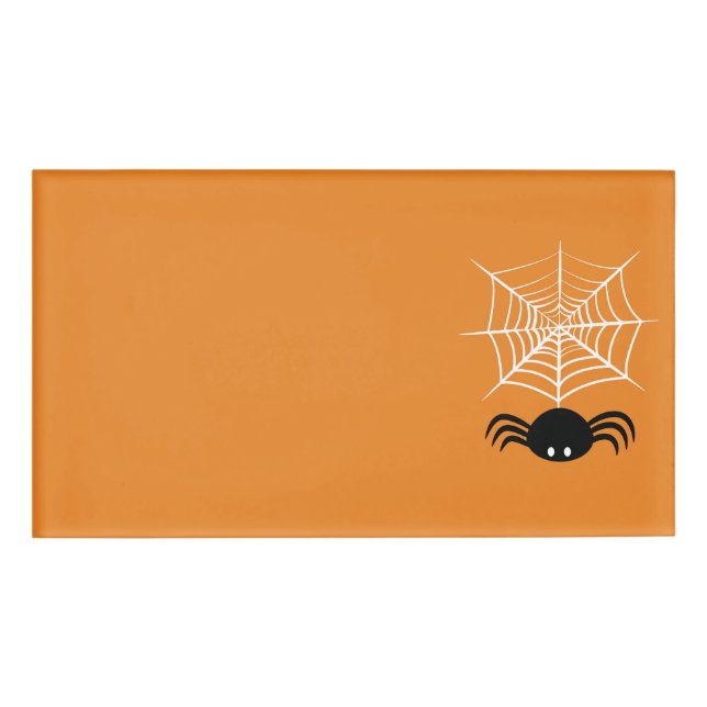 Etiqueta De Nombre Halloween Spider Web (Anverso)