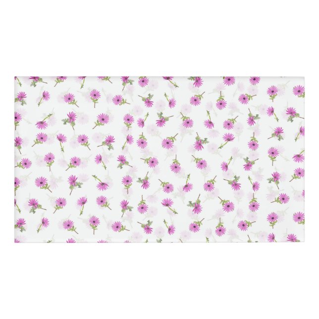 Etiqueta De Nombre Hermosa Lavanda Purple Daisy Flower Design (Anverso)