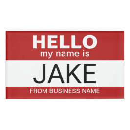 Etiqueta De Nombre Hola Mi nombre es Jake - disfraces divertidos de h