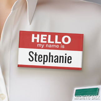 Etiqueta De Nombre Hola, mi nombre es - personalizado