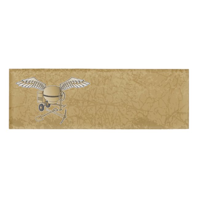Etiqueta De Nombre Hormigonera beige (Anverso)