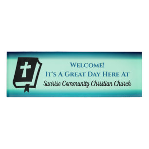 Etiqueta De Nombre Iglesia cristiana moderna Greeter Usher Nombre Eti