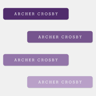 Etiqueta de nombre impermeable de color moderno