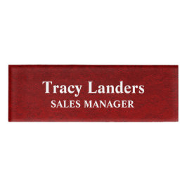 Etiqueta De Nombre Impresión de textura de terciopelo real