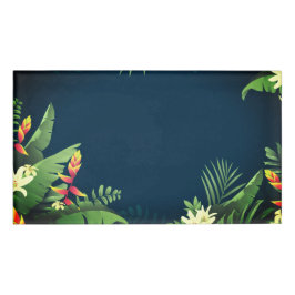 Etiqueta De Nombre Impresión hawaiana