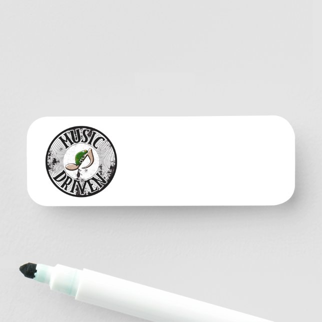 Etiqueta de nombre impulsada por la música (In situ)