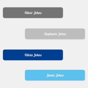 Etiqueta de nombre infantil Escuela Código de colo