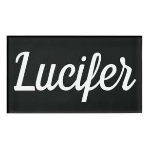 Etiqueta De Nombre Insignia conocida magnética rectangular de Lucife