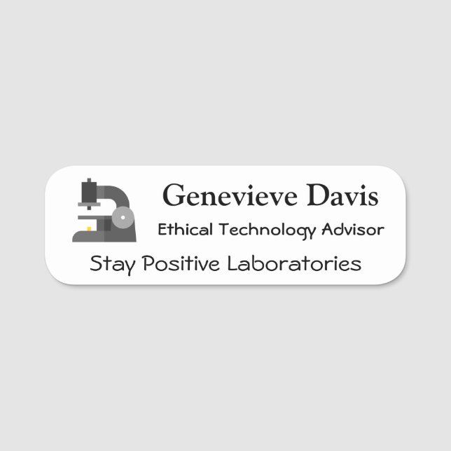 Etiqueta de nombre Insignia de Empleado de Pequeña (Anverso)