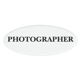Etiqueta De Nombre Insígnia Magnética - Fotógrafo