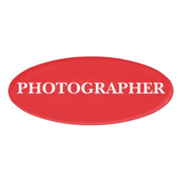 Etiqueta De Nombre Insígnia Magnética - Fotógrafo