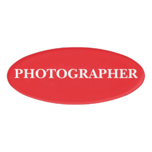 Etiqueta De Nombre Insígnia Magnética - Fotógrafo
