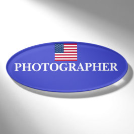 Etiqueta De Nombre Insígnia Magnética - Fotógrafo