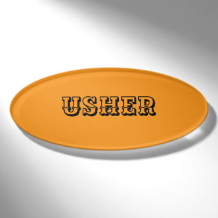 Etiqueta De Nombre Insígnia Magnética - USHER