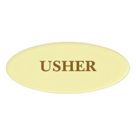 Etiqueta De Nombre Insígnia Magnética - USHER