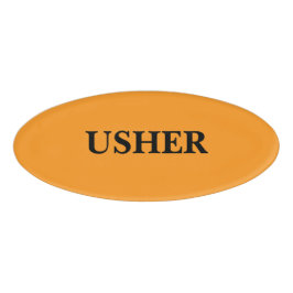 Etiqueta De Nombre Insígnia Magnética - USHER