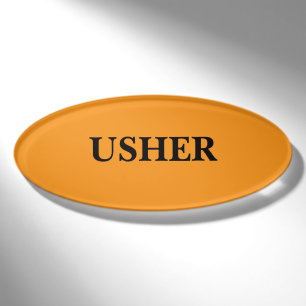 Etiqueta De Nombre Insígnia Magnética - USHER