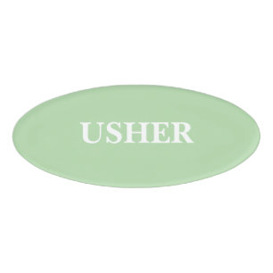Etiqueta De Nombre Insígnia Magnética - USHER