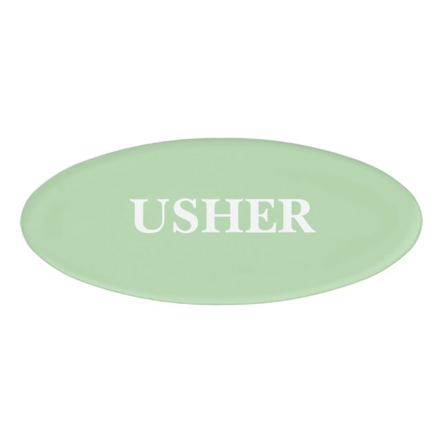Etiqueta De Nombre Insígnia Magnética - USHER (Anverso)