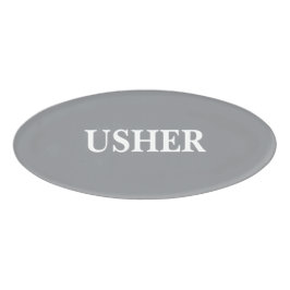 Etiqueta De Nombre Insígnia Magnética - USHER