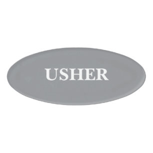 Etiqueta De Nombre Insígnia Magnética - USHER