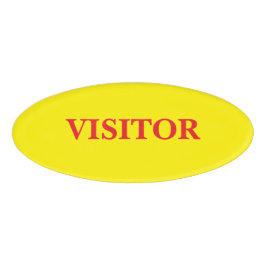 Etiqueta De Nombre Insígnia Magnética - Visitante