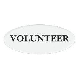 Etiqueta De Nombre Insígnia Magnética - Voluntario