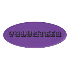 Etiqueta De Nombre Insígnia Magnética - Voluntario