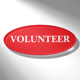 Etiqueta De Nombre Insígnia Magnética - Voluntario
