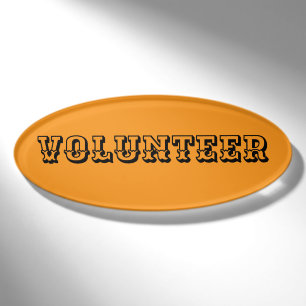 Etiqueta De Nombre Insígnia Magnética - Voluntario