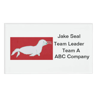 Etiqueta De Nombre Jake Seal Name Tag