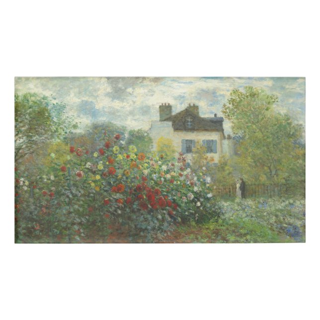 Etiqueta De Nombre Jardín de artistas monet en pintura argentina (Anverso)
