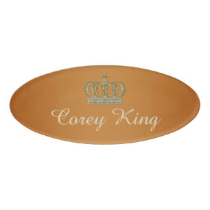 Etiqueta De Nombre La Corona Real de Oro III + tu trasero. e ideas
