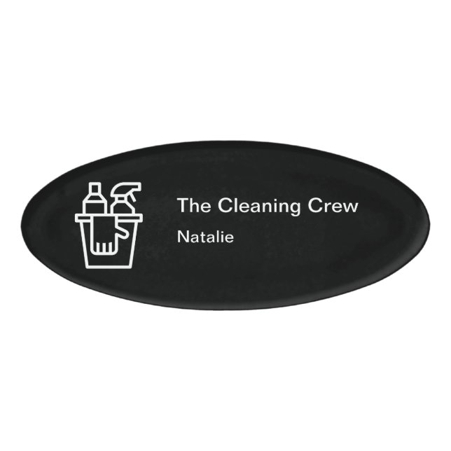 Etiqueta De Nombre La limpieza mantiene al empleado (Anverso)