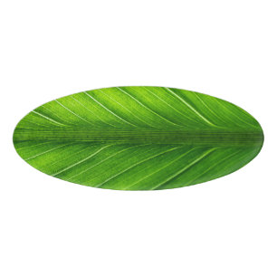 Etiqueta De Nombre Leaf verde