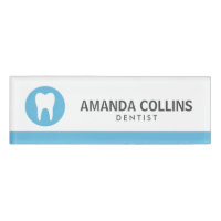 Logo de los dientes blancos dentista azul o clínic