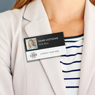 Etiqueta De Nombre Logotipo cuadrado de identificación fotográfica Ma