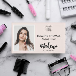 Etiqueta De Nombre Logotipo de Foto de Maquillaje Rosa Rubor